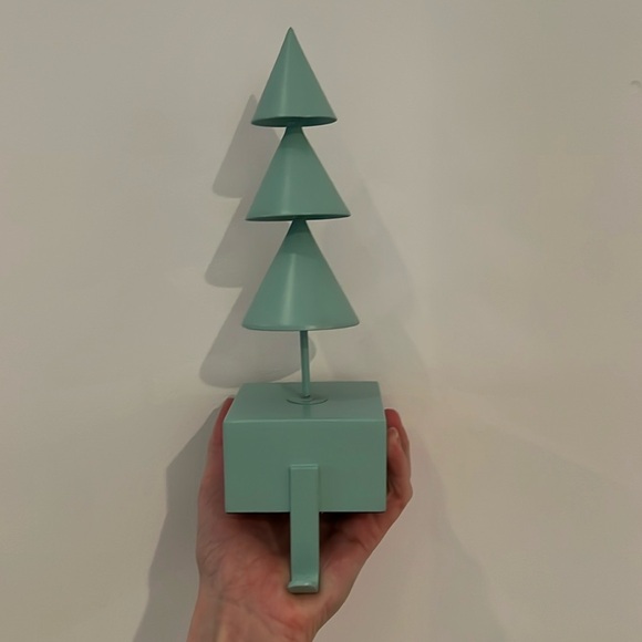 Gorgeous! Super Heavy “West Elm” Mint Green Tree Stocking Holder! - Picture 9 of 16